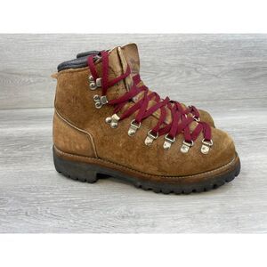 Dexter Women's Bootie Biker Combat Hiking Vintage Heel Boot Suede 7M Brown Shoes